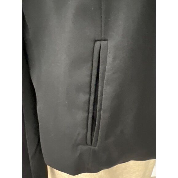Laurie Flelt Women Black Cropped Back Pleated Blazer  Size 4 - Picture 10 of 16